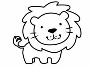 a black and white drawing of a lion's face with one paw on its chest