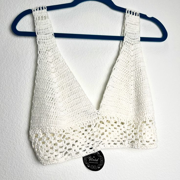 Nwt Vivid White Crocheted Bralette Bra Top Sz: Large. Please See Pictures Of Measurements And Condition. Beach Resort Wear, Resort Wear Beach, Crochet Bralette, Bra Top, White Crochet, Boho Beach, Beach Resort, Beach Resorts, Bra Tops