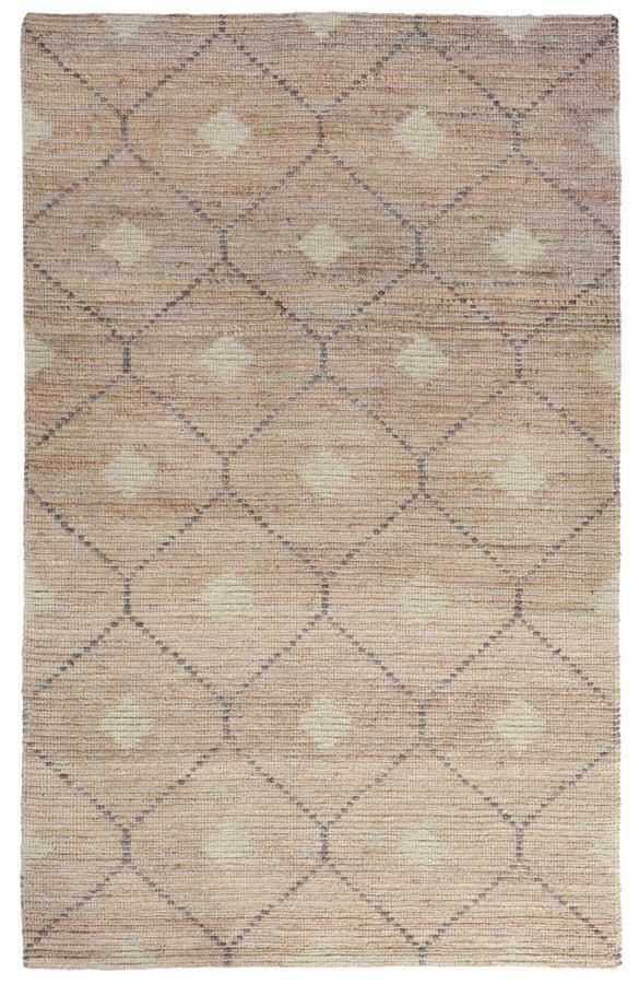 a beige rug with diamond shapes on it