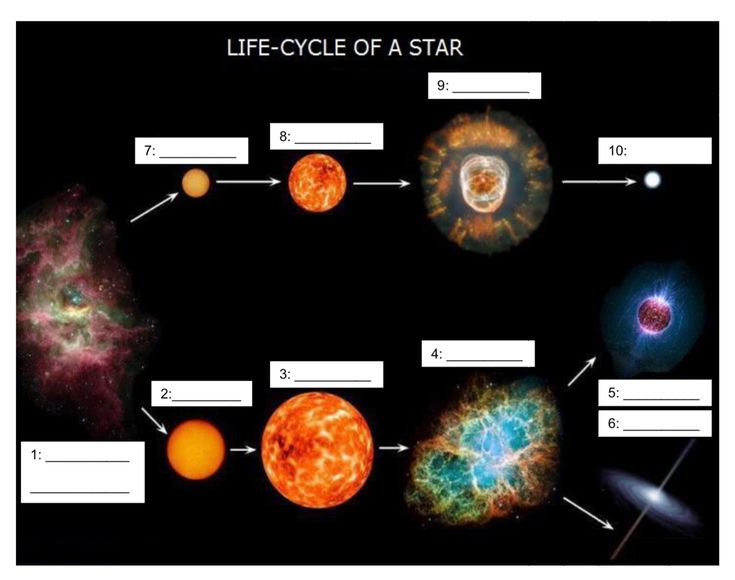 Life Cycle Of Stars Worksheet