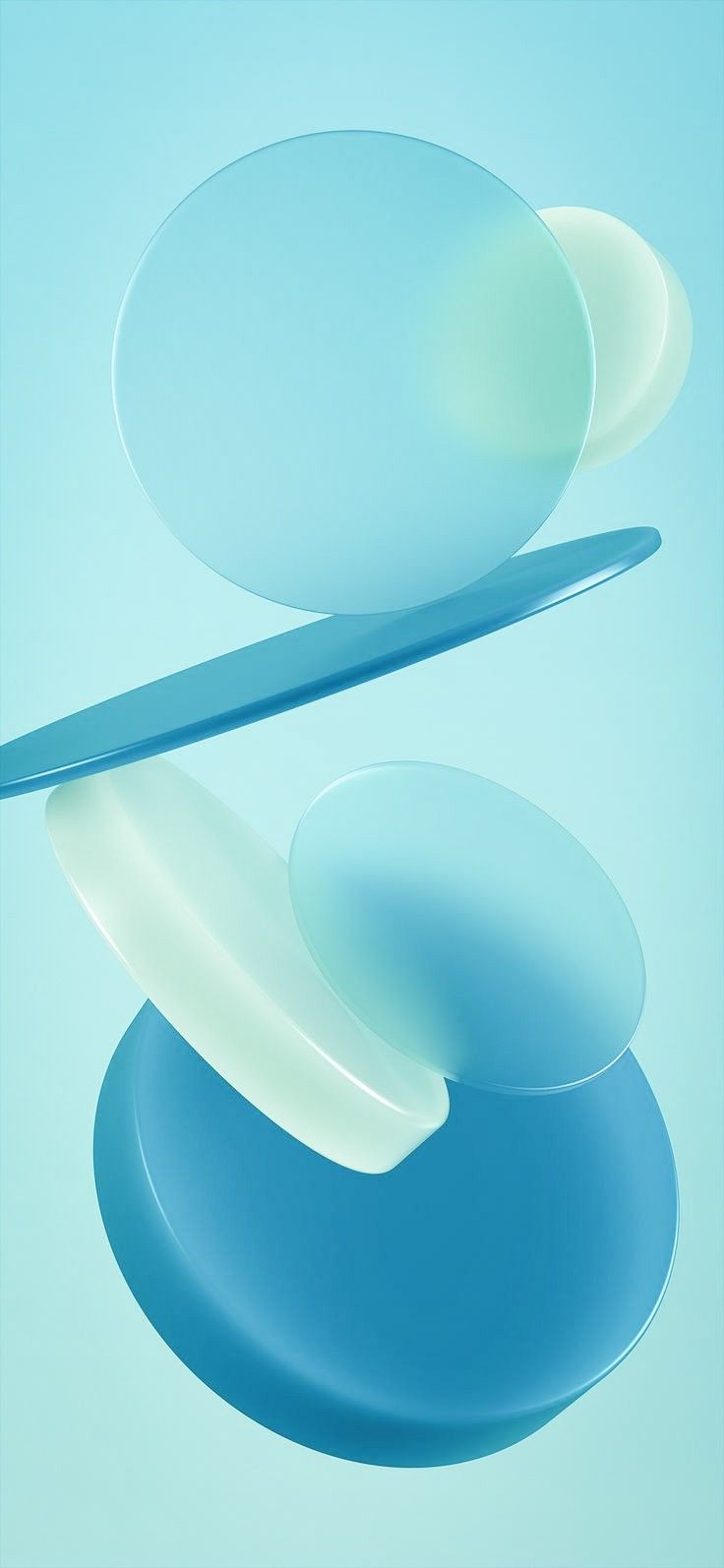 an abstract blue and white background with three oval shapes in the middle, on top of each other