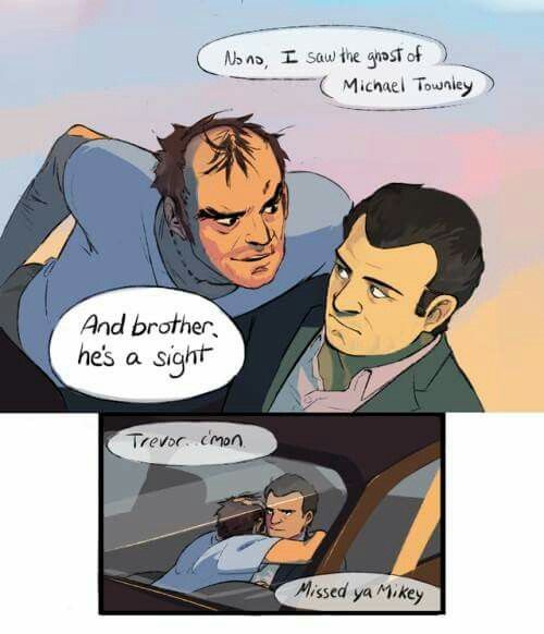 a comic strip with an image of two men in a car talking to each other