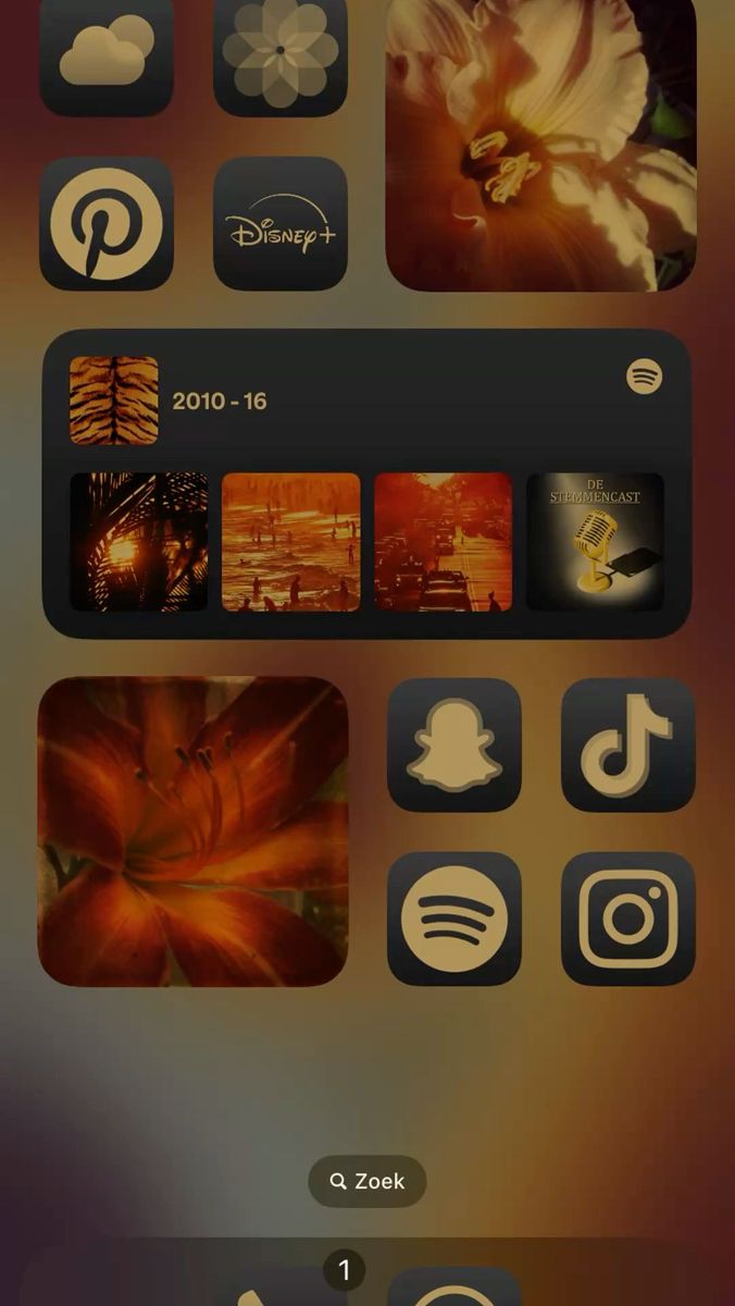 an iphone screen with various icons on it