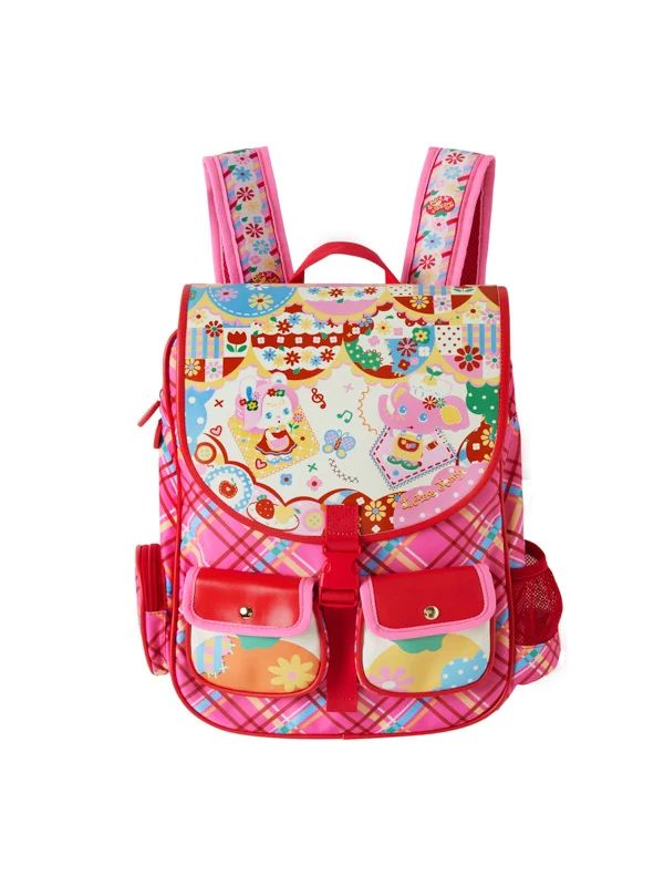 Plaid PU Nylon Backpack - Lutra Jump – ARCANA ARCHIVE 3d Pokemon, Plaid Backpack, Cartoon Elephant, Elephant Print, Cute Bags, Kawaii Fashion, Red Plaid, Look Cool, Colorful Fashion