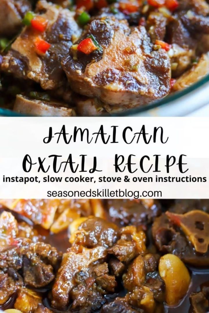 jamaican oxtail recipe with potatoes and carrots in a bowl