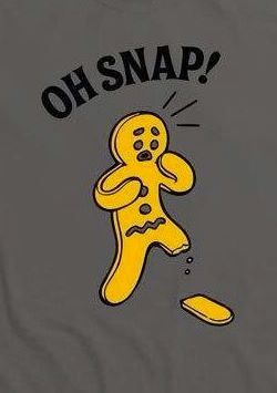 a t - shirt with an image of a ginger on it that says oh snap