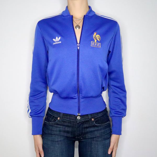 Rare ADIDAS 2006 Les Bleus Track Jacket (M) Fff Logo, Low Rise Flare Jeans, Jacket Fits, The 2000s, Lingerie Accessories, Fifa World Cup, Track Jacket, Track Jackets, Vintage Tops