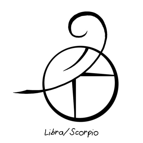 the logo for libra / scorpio