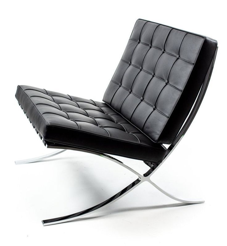 Mies van der Rohe Pavilion Chair - Bauhaus 2 Your House Mis Van Der Rohe, Modern Classic Chair, Pavilion Chair, Classic Chairs, Arco Floor Lamp, Modern Classic Furniture, Thick Belt, Cafe Chair, Garage Studio