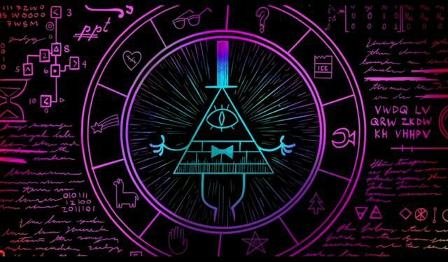 the illuminate symbols and their meanings are shown in neon colors on a black background