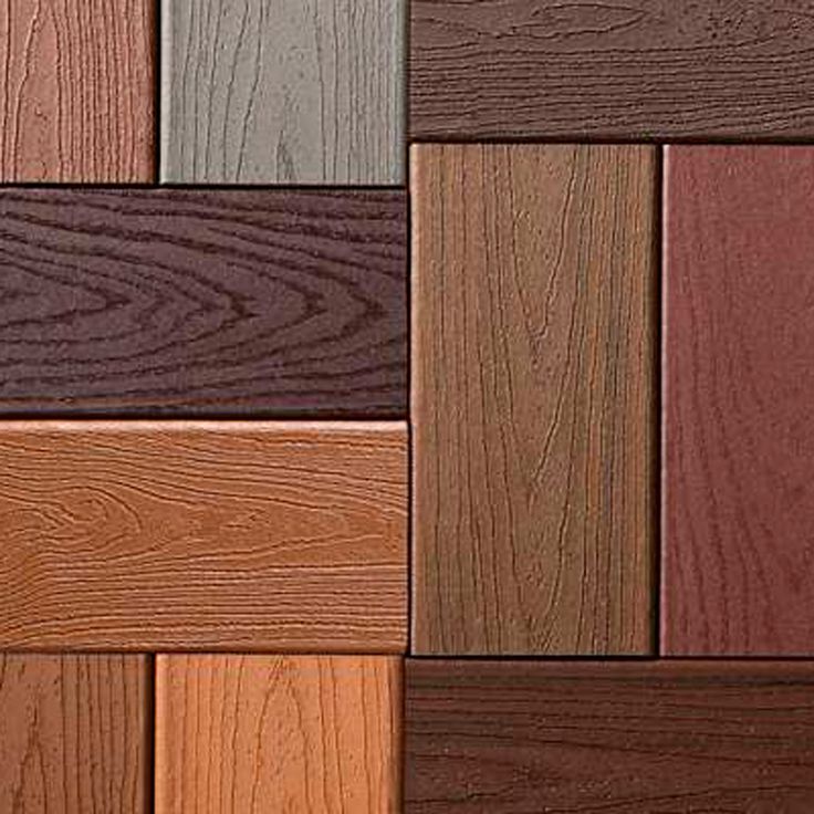 wood flooring samples with different colors and patterns on them, including brown, red, green