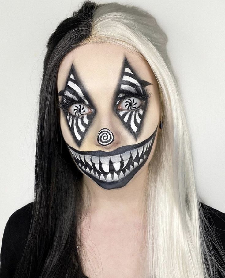 Creepy Demon Makeup, Creepy Mouth Makeup, Scary Puppet Makeup, Scary Smile Makeup, Scary Woman Costumes, Halloween Face Makeup Scary, Skeleton Clown Makeup, Horror Sfx Makeup, Scary Halloween Makeup For Men