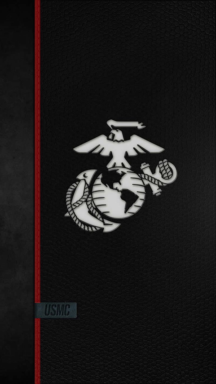 the u s marine emblem on a black background