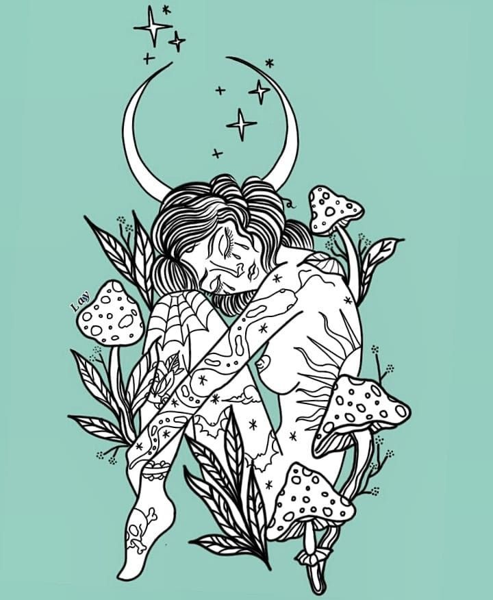 Wrist Tattoo Ideas, Wrist Tattoo Designs, Armband Tattoos, Mushroom Tattoos, Moon Girl, Witchy Wallpaper, Line Art Tattoos, Next Tattoo, Wrist Tattoo