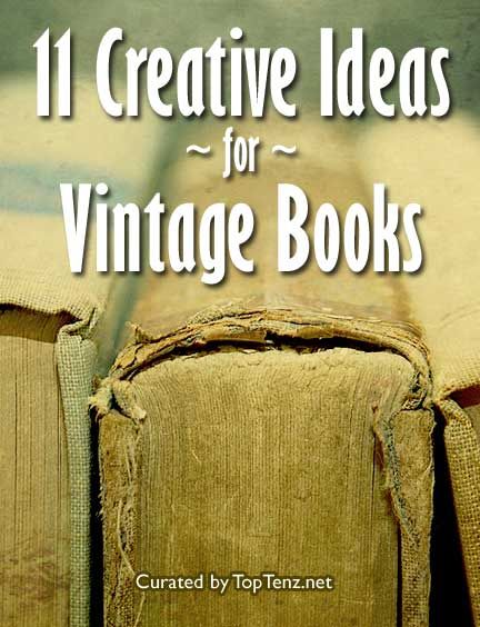 an old suitcase with the title 11 creative ideas for vintage books