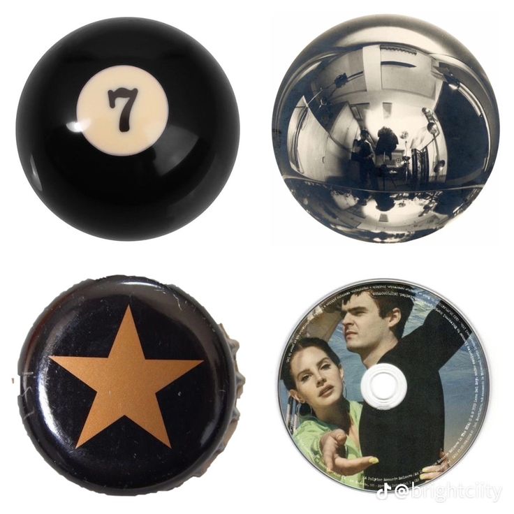 four different types of buttons with one star on it