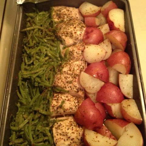 the food is prepared and ready to be cooked in the oven or on the grill