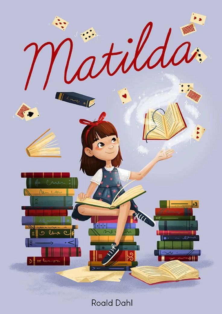 Matilda Characters, Musical Theatre Posters, Matilda Costume, Book Characters Dress Up, Matilda Roald Dahl, Book Themed Party, Gouache Illustrations, Theatre Poster, Bullet Journal Design Ideas