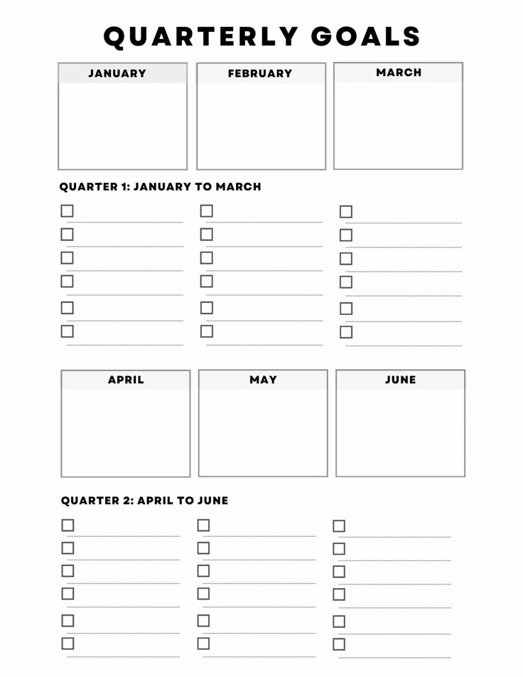 a printable goal sheet with the words,'quately goals'on it