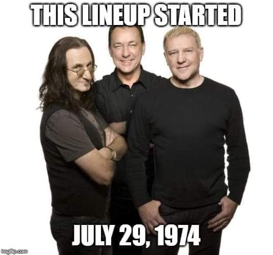 three men standing next to each other with the caption, this lineup started july 29, 1974