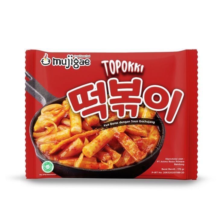 an image of korean food in a bag on a white background with the words topokk