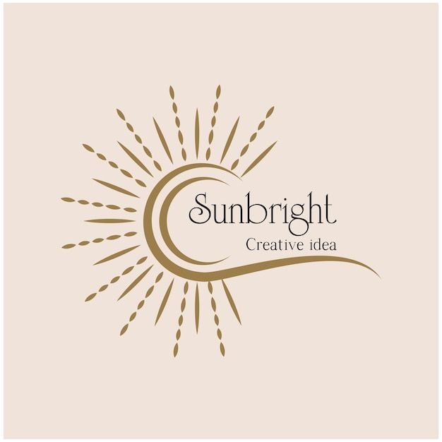 the logo for sun bright creative idea, which is designed to be used as a business card