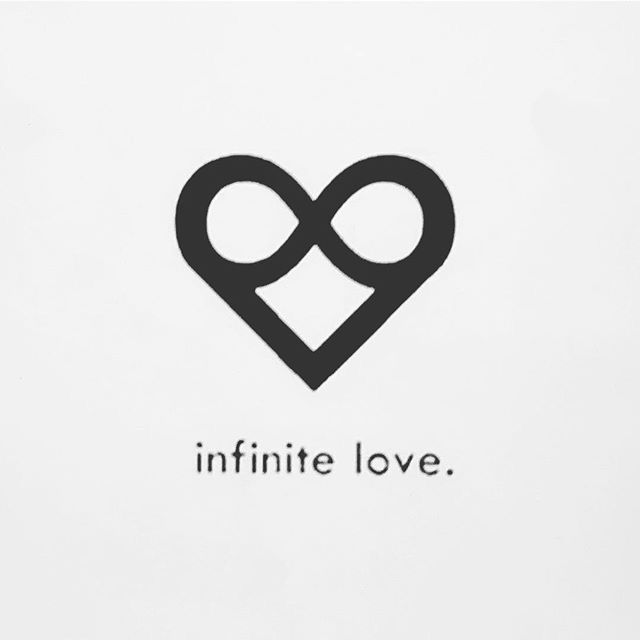 the infinite love symbol is shown in black and white