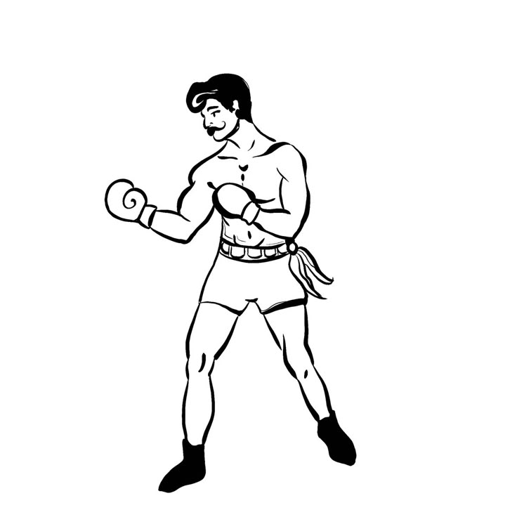 Old school boxing boxer tattoo sketch. Traditional style. Lines. PNG Sports Tattoos For Men Ideas, Old School Boxer Tattoo, Boxing Tattoo, Boxer Tattoo, Boxing Tattoos, Traditional Tattoo Man, Fighter Tattoo, Tattoo Character, Omerta Tattoo