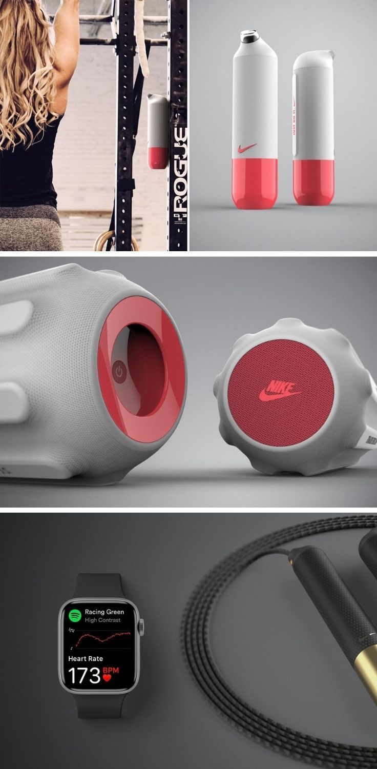 an apple watch and other accessories are shown in this collage with the same image