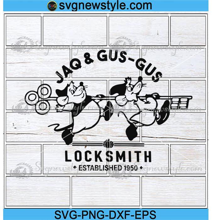 a sign that says jag and gus's locks smith established in 1950 on a white brick wall