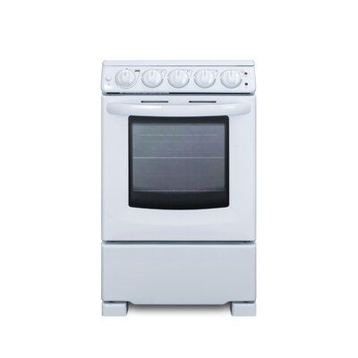 a white stove with four burners on the top and one oven in the middle