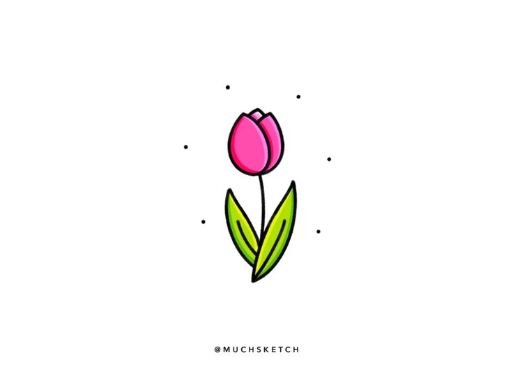 Cute little tulip 🌷 by Much Sketch on Dribbble Cute Tulips Drawing, Tulip Cartoon, Pink Wallpaper Laptop, Tulip Drawing, Procreate Ideas, Easy Flower Painting, Girls Birthday Party Decorations, Drawing Ideas Easy, Tulips Art