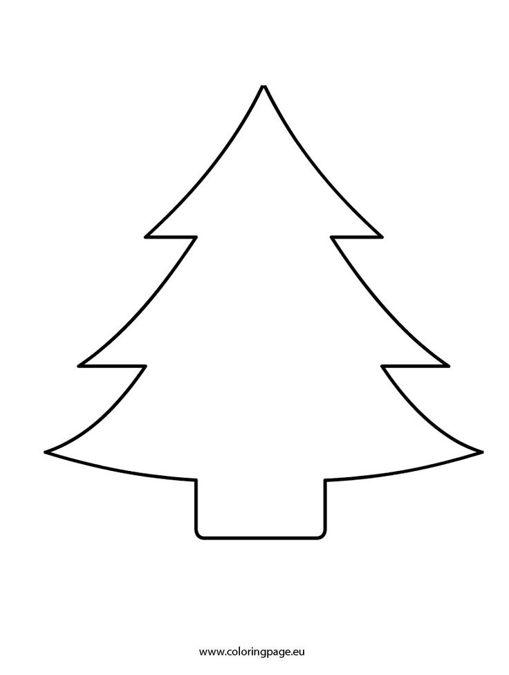 a simple christmas tree outline on a white background