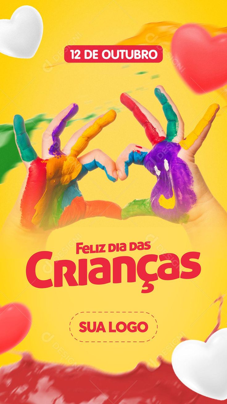 an advertisement for the spanish language festival criangas, with hands painted in different colors