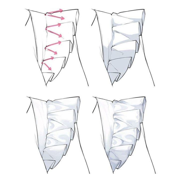 four different angles of an object that appears to have been folded up and tied together