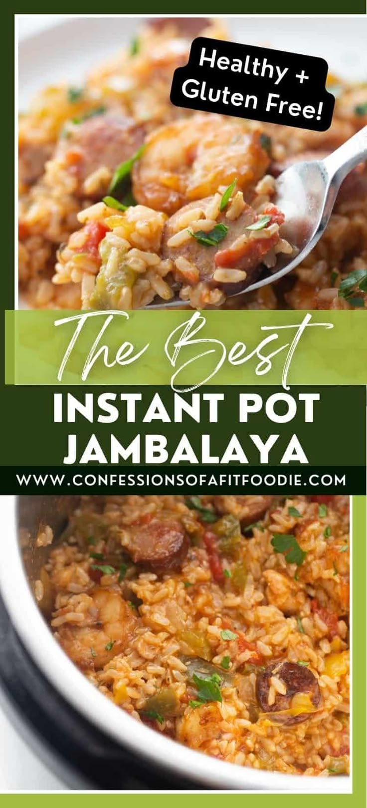 the best instant pot jamalaya recipe is made with rice, chicken and vegetables