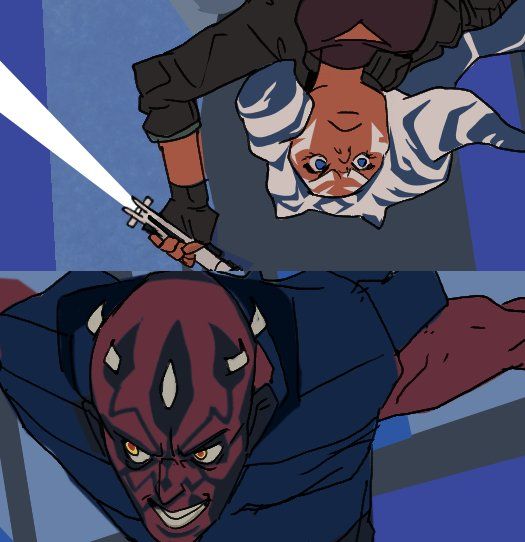 Ahsoka And Darth Maul, Obi Wan And Maul, Ahsoka X Maul, Darth Maul And Ahsoka, Ahsoka And Maul, Maul And Ahsoka, Darth Maul Art, Maul Star Wars, Toys Art