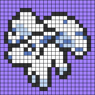 an image of a cross stitched pattern in blue and white colors on a black background