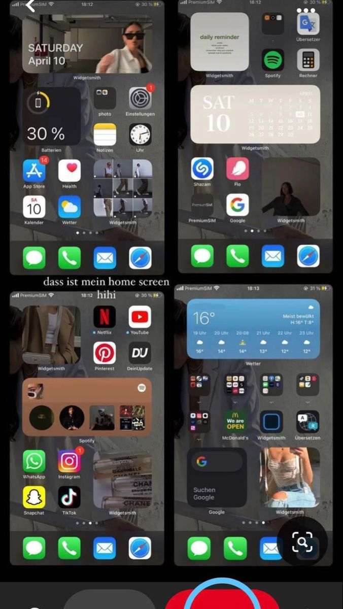 an iphone screen showing the home screen and icons for different devices, including one that is open