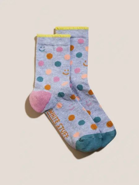 Women's Socks | Ankle & Wool Socks | White Stuff Smiley Face Socks, Ankle High Socks, Face Socks, Charity Gifts, Printed Socks, Purse Scarf, Smiley Faces, Belt Purse, Women's Socks