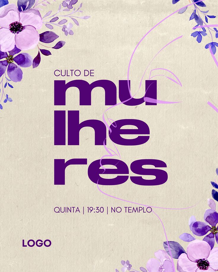 a poster with purple flowers and the words mu me res written in spanish on it