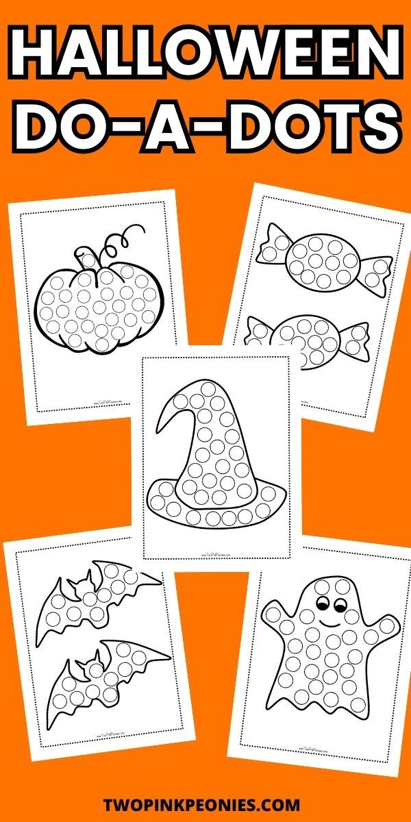 Text that says Halloween Do-a-Dots below are mock ups of five different Halloween themed dot marker pages Dot Painting Printables, Halloween Learning Activities, Halloween Lesson Plans, Dot Marker Printables, Fun For Toddlers, Halloween Activities Preschool, Monster Activities, Halloween Lesson, Dot Marker Activities