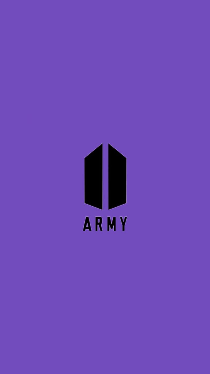 an army logo on a purple background