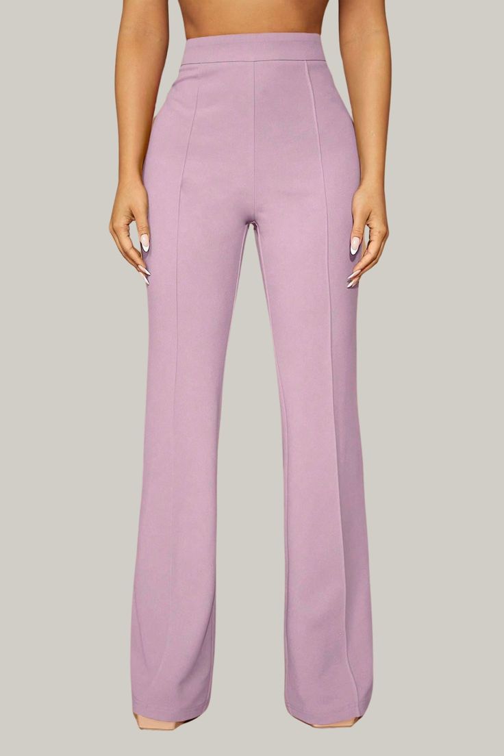 Introducing our exquisite Paityn High Waist Office Pants - a must-have addition to your professional wardrobe. These high waist pants feature a flattering flare leg and a regular fit for effortless elegance and sophistication. 95% Polyester, 5% Elastane Model is wearing size small Please allow 3-5 business days to process and ship. in cm : Size US Length Waist Size Hip Size Thigh Inseam XS 2 104.90 60.00 86.80 53.90 76.50 S 4 105.80 64.00 90.80 56.30 77.00 M 6 106.70 68.00 94.80 58.70 77.50 L 8/ Elegant Stretch Flares With Straight Leg, Elegant Stretch Straight Leg Flares, Elegant Straight Leg Formal Flares, Classic Flare Pants For Office, Classic Flare Pants For The Office, Elegant Flare Bottoms For Workwear, Classic Fitted Wide Leg Flare Pants, Classic Office Flare Pants, Non-stretch Full-length Formal Pants