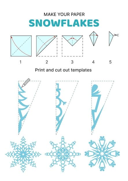 how to make snowflakes out of paper - step by step instructions on how to make