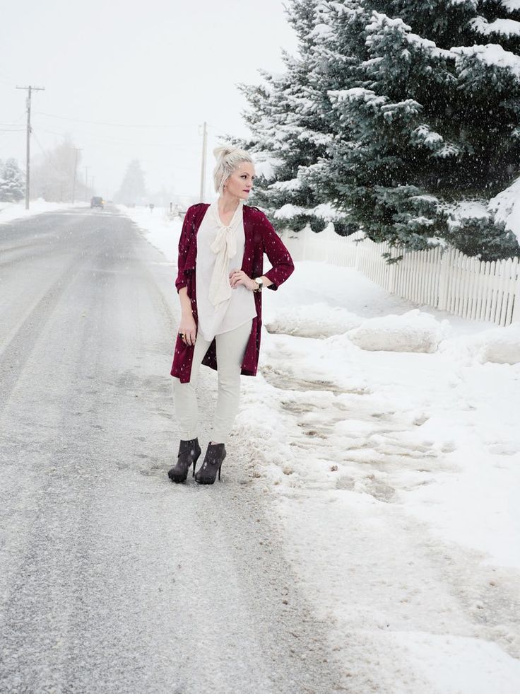 Maroon, Wine, Scarlet, or  Bordeaux, this color makes me weak in the knees.  Outfit details from Whippy Cake Whippy Cake, Hairdo Wedding, Weak In The Knees, My Favorite Color, Layered Look, You Call, Outfit Details, Winter Wardrobe, Scarlet