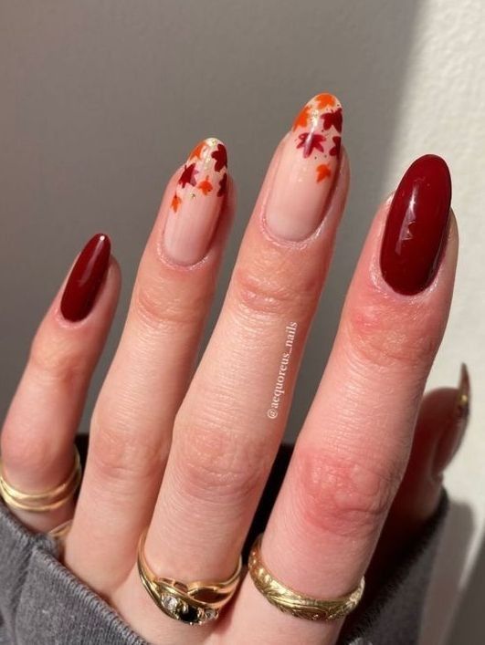 Kutek Disney, Thanksgiving Nail Designs, Simple Fall Nails, September Nails, November Nails, Fall Gel Nails, Cute Nails For Fall, October Nails, Nagel Tips