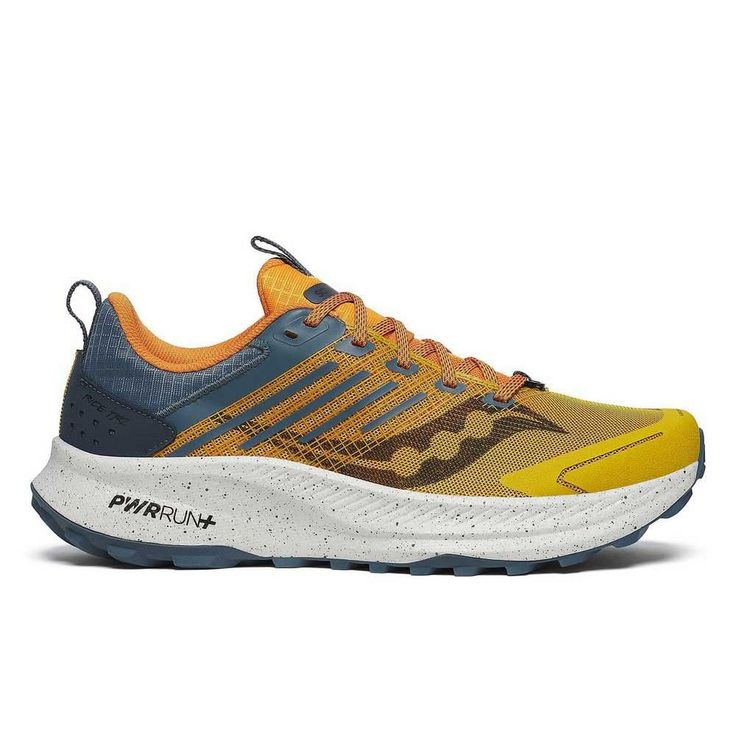 the adidas running shoe in yellow and blue