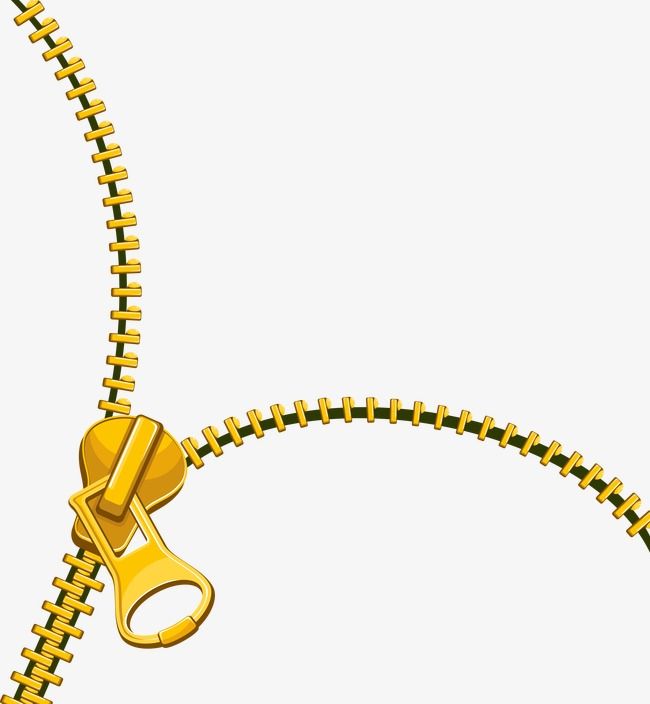 an open zipper with a golden bell on it