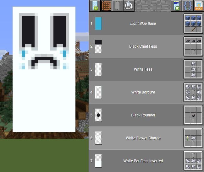 an image of a white door in minecraft with the text, light base base base